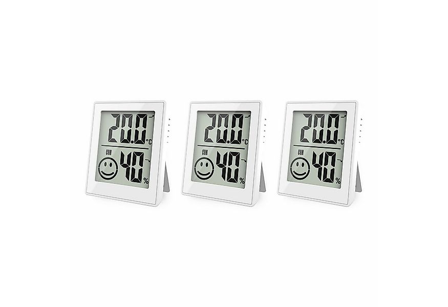 Miraval Klimamesser Thermo-/Hygrometer 3er Set mit Smiley-Anzeige, Magnet- günstig online kaufen