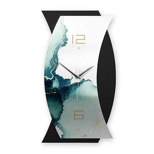 Kreative Feder Wanduhr 3D Designer-WANDUHR Turquoise günstig online kaufen
