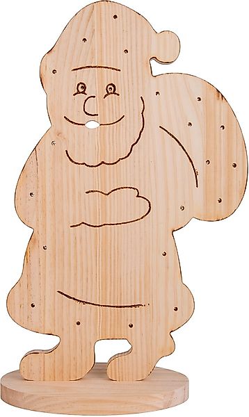 näve LED Dekoobjekt »Santa, Weihnachtsdeko aus Holz«, Leuchtmittel LED-Boar günstig online kaufen