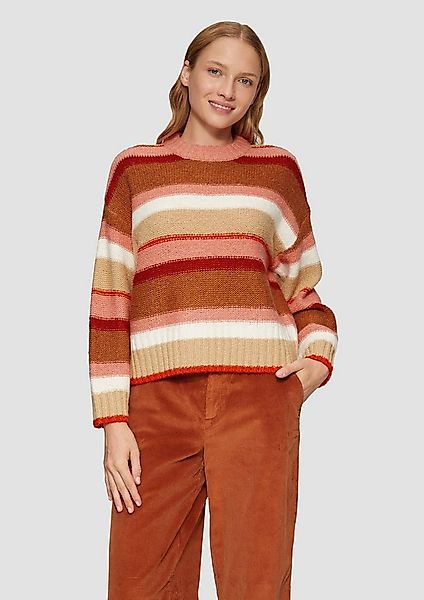 s.Oliver Longpullover Strickpullover Gestreifter Pullover im Relaxed Fit günstig online kaufen