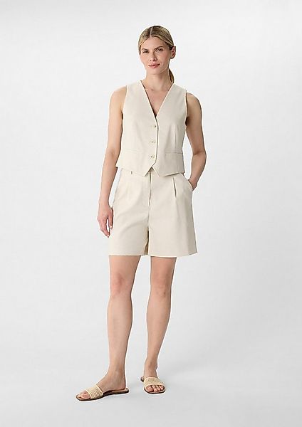 comma Shorts Hose Shorts aus Leinenmix im Relaxed Fit günstig online kaufen