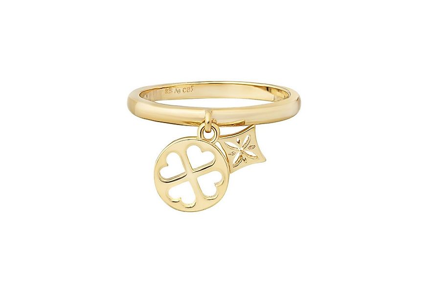 CAÏ Fingerring 925 Silber vergoldet Anhänger Cut-outs günstig online kaufen