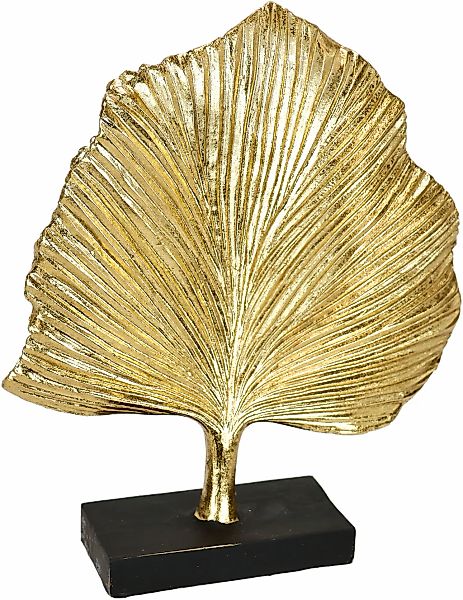 I.GE.A. Dekofigur "Ginkgo Blatt Statue", Ornamente Skulptur Dekoration Figu günstig online kaufen