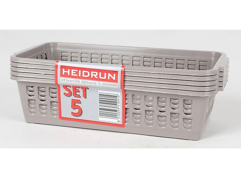 BURI Aufbewahrungsbox Körbchen 5er Set Rechteckig 20x10x5cm Aufbewahrung Ki günstig online kaufen