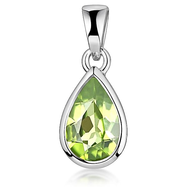 Materia Kettenanhänger Tropfen Peridot Edelstein Grün günstig online kaufen
