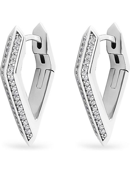 JETTE Paar Creolen JETTE Damen-Creolen 925er Silber 76 Zirkonia (Paar), CON günstig online kaufen