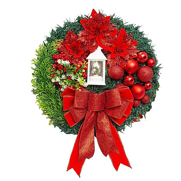 Coonoor Dekokranz LED Künstlicher Weihnachtskranz für günstig online kaufen