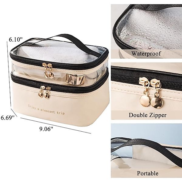 RWEUOQ Kosmetiktasche Kosmetiktasche Doppelstock Make-up Tasche günstig online kaufen