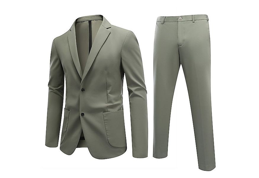 Allthemen Anzug (2 tlg) aus Stretchmaterial Herrenanzug elastisch Anzüge Re günstig online kaufen