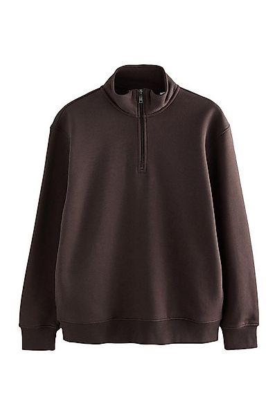 Next Sweater Sweatshirt mit 1/4-Reißverschluss und Baumwolle (1-tlg) günstig online kaufen