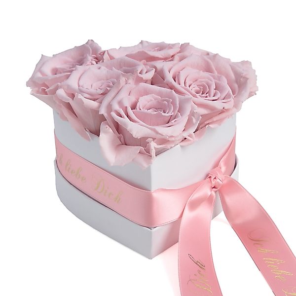 Kunstblume Infinity Rosen Box Herz 6 günstig online kaufen