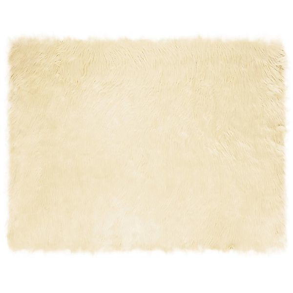 vidaXL Kunstschaffell Teppich Tafalla Creme 240 x 340 cm Polyester 42021508 günstig online kaufen