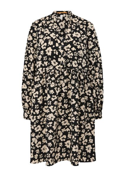 QS Druckkleid mit kleinem Stehkragen günstig online kaufen