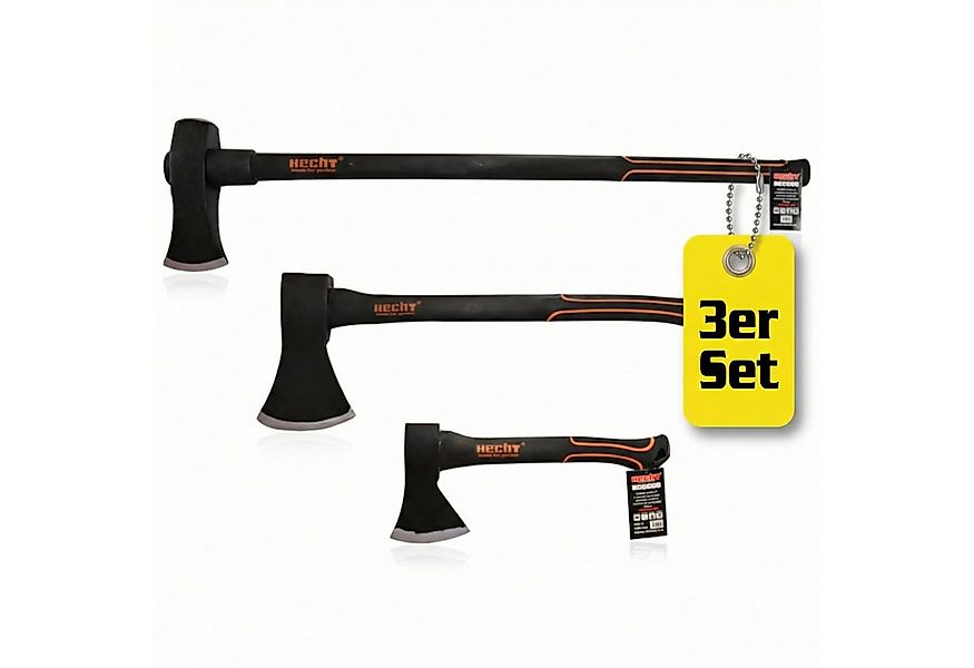 Hecht Axt 30cm Beil 55cm Axt 85cm Spaltaxt Set, (3-St), Fiberglaskern, mit günstig online kaufen
