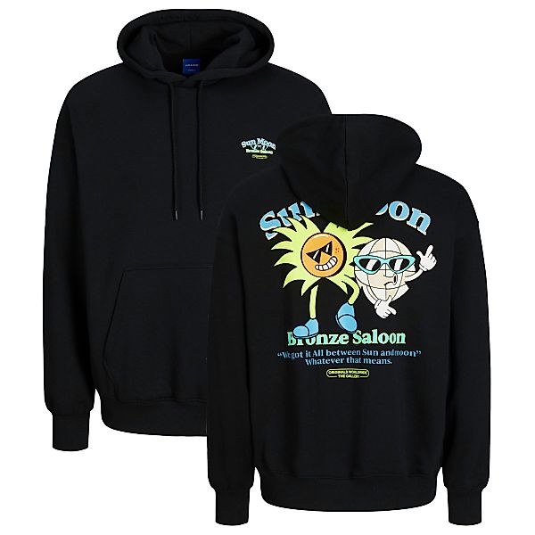 Jack&Jones Hoodie mit Print auf Vorder- und Rückseite Farbe schwarz Größe: günstig online kaufen