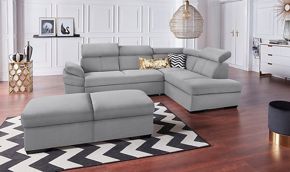 exxpo - sofa fashion Ecksofa "Salerno, klassisch modernes Funktionssofa, ho günstig online kaufen