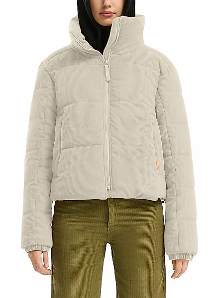 QS Steppjacke ohne Kapuze kurz, aus Cord und mit Stehkragen günstig online kaufen