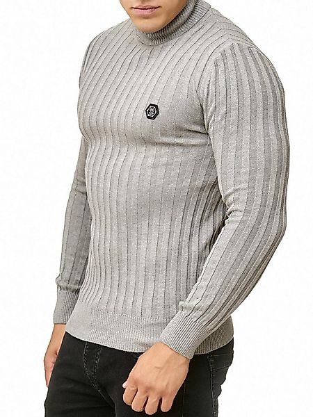 RedBridge Strickpullover Rollkragen Strickpullover mit Logopatch hoher Roll günstig online kaufen