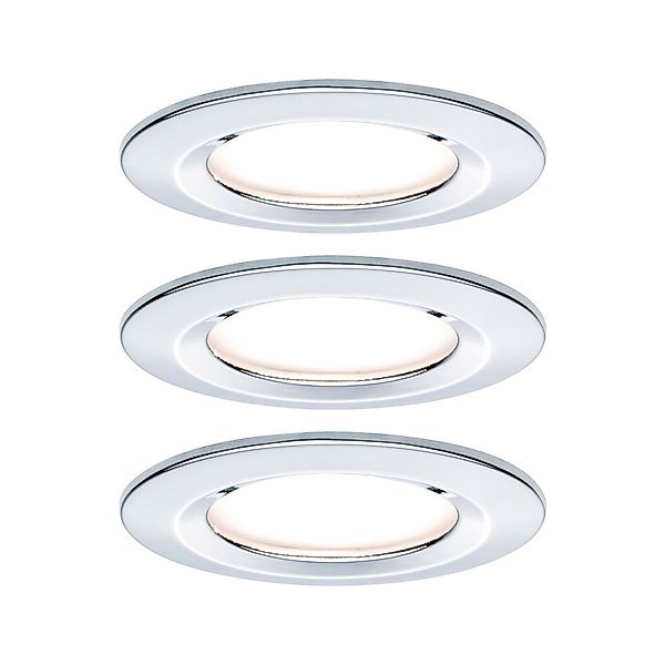 Paulmann "LED Einbauleuchte Nova Coin Basisset starr IP44 rund 78mm Coin 3x günstig online kaufen