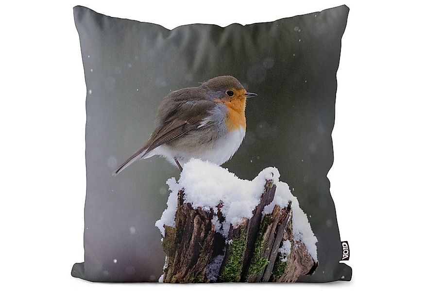 VOID Kissenbezug, (1 Stück), Rotkehlchen Winter Vogel Rotkehlchen Winter Vo günstig online kaufen