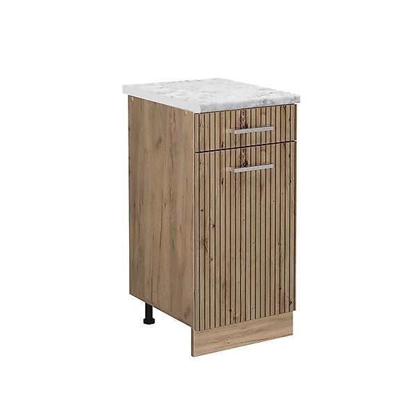 Vicco Küchenunterschrank R-Line Artisan-Eiche/Goldkraft Eiche 40 cm AP Marm günstig online kaufen