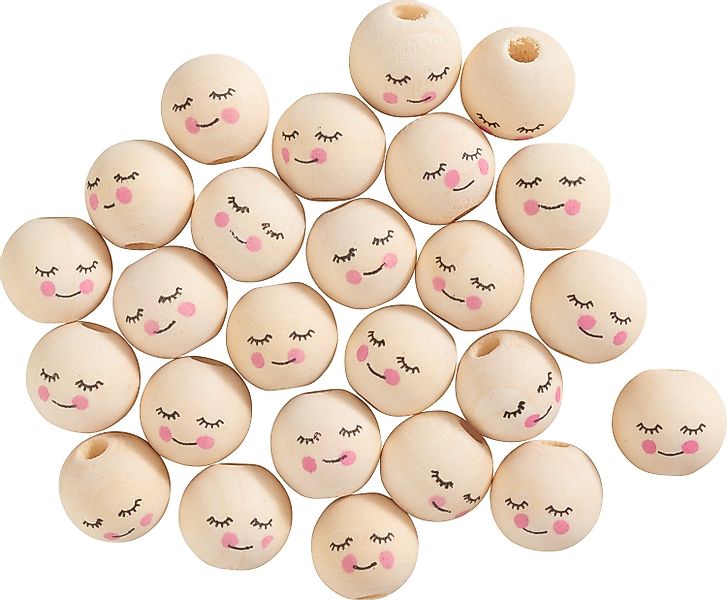 VBS Dekofigur Holzköpfe Gesicht (25 St), günstig online kaufen