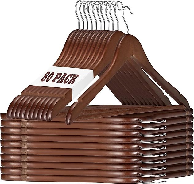House Day Kleiderbügel Holz für Anzüge, rutschfest, (80-tlg), Kleiderbügel günstig online kaufen
