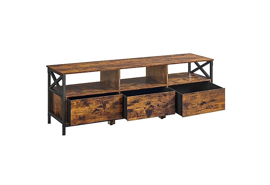 VASAGLE TV-Schrank Fernsehtisch mit 3 Stoffschubladen, reichlich Stauraum günstig online kaufen