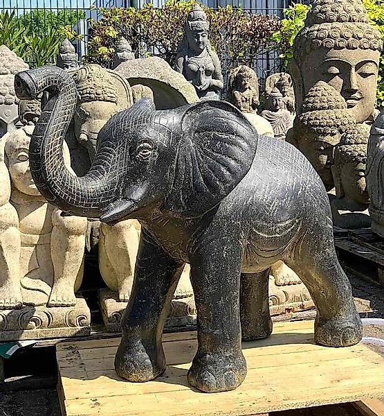Figur Elefant Guss-Stein Wasserspeier 100cm Groß Teichfigur Frostsicher Gar günstig online kaufen