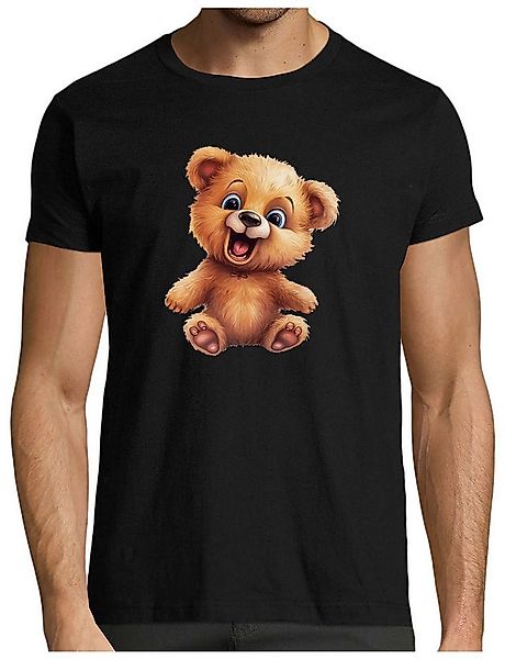 MyDesign24 T-Shirt Herren Print Shirt - Teddybär Brustprint Baumwollshirt m günstig online kaufen