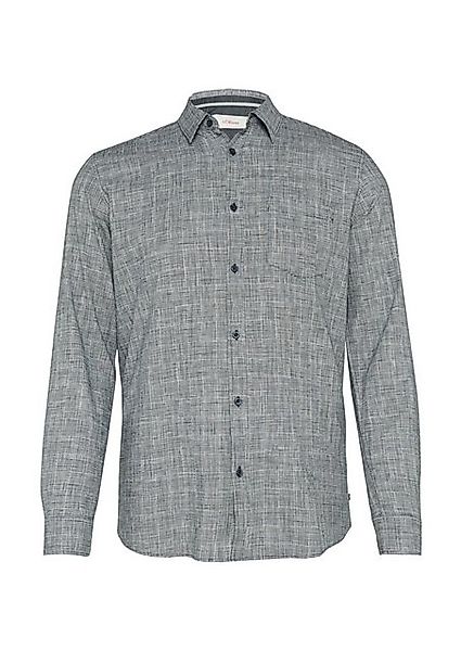 s.Oliver Langarmhemd Regular Fit: Kariertes Hemd aus Baumwolle Artwork günstig online kaufen