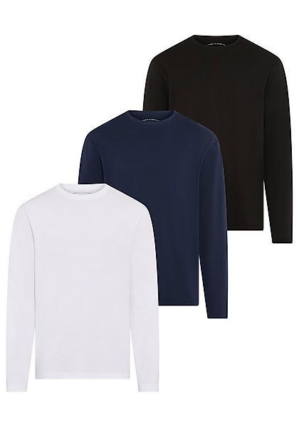 Man's World Langarmshirt neue Farbe ! (3er-Pack) Langarm, unifarben, aus Ba günstig online kaufen