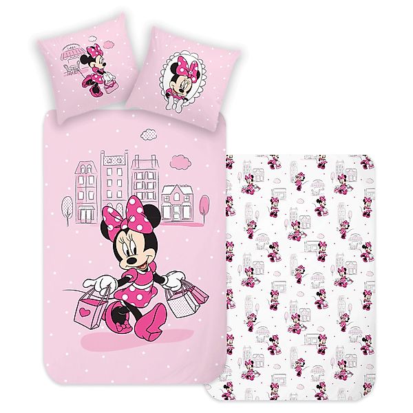 BERONAGE Wendebettwäsche Minnie Mouse Shopping Bettwäsche günstig online kaufen