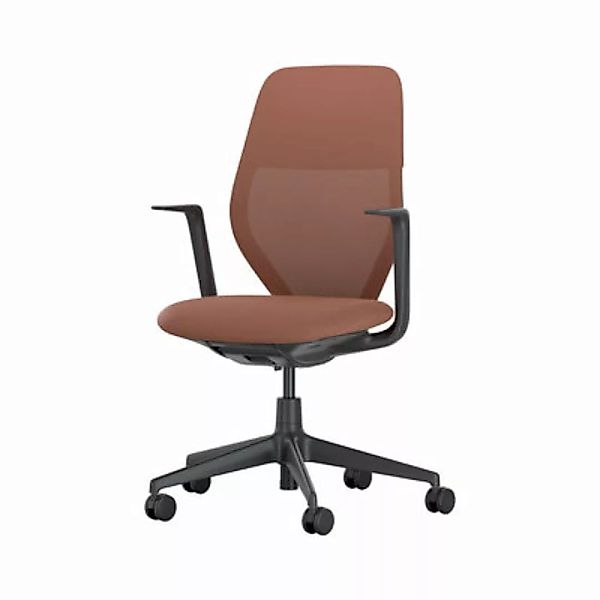 Sessel mit Rollen ACX Mesh textil orange / Rückenlehne Netzstoff - Vitra - günstig online kaufen