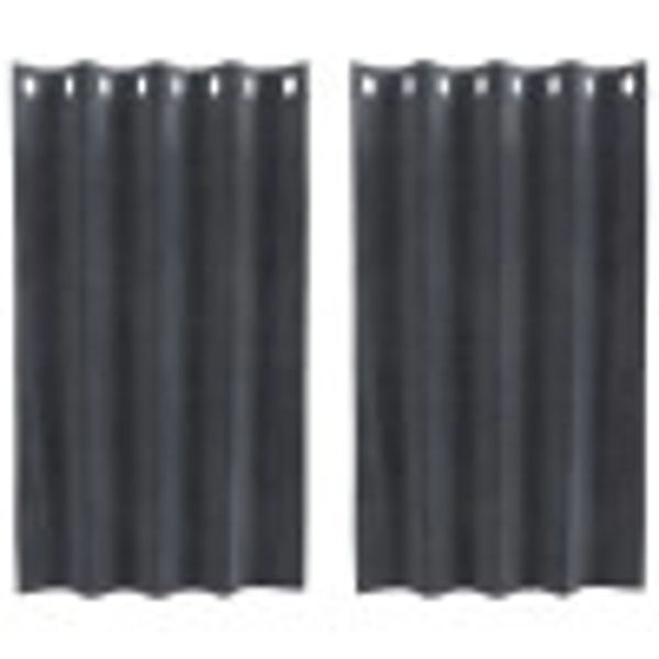 vidaXL Vorhänge 2 Stk Hellgrau 140 x 140 cm Samt 4107253 günstig online kaufen