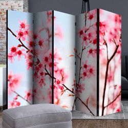 Paravent blickdicht im asiatischen Stil Kirschblüte Motiv günstig online kaufen