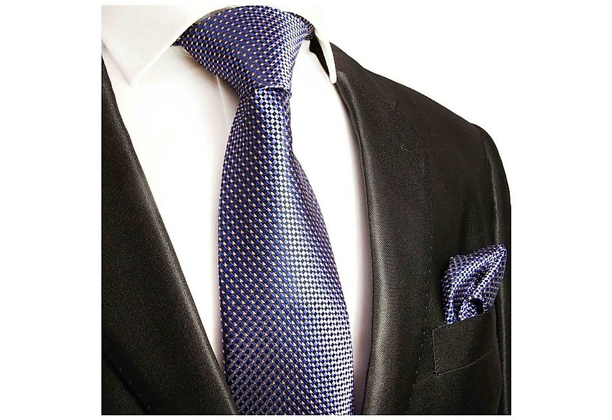 Paul Malone Krawatte Herren Seidenkrawatte mit Tuch modern gepunktet 100% S günstig online kaufen