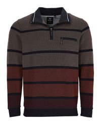 Hajo Sweatshirt Troyersweatshirt in Zweiton allover günstig online kaufen