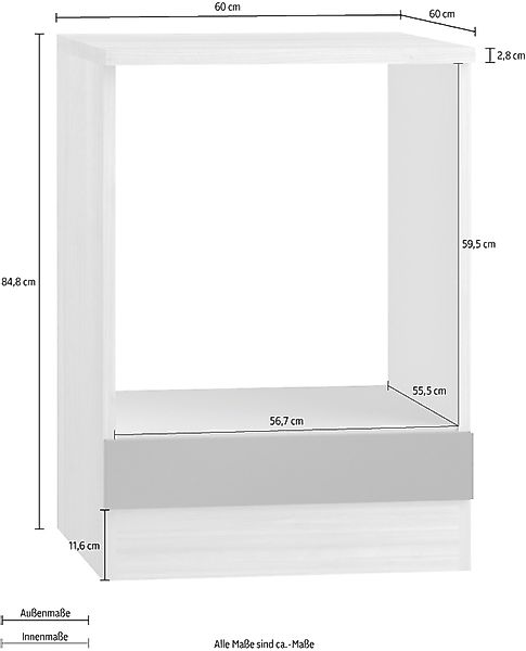 OPTIFIT Herdumbauschrank Faro, Breite 60 cm günstig online kaufen