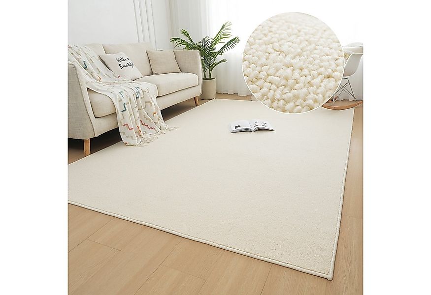 my home Teppich Jola, Uni-Farben, besonders dichte Qualität, Boho, rechteck günstig online kaufen