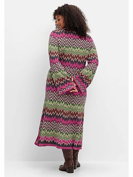 sheego by Joe Browns Strickkleid "Große Größen", im Zickzack-Muster günstig online kaufen