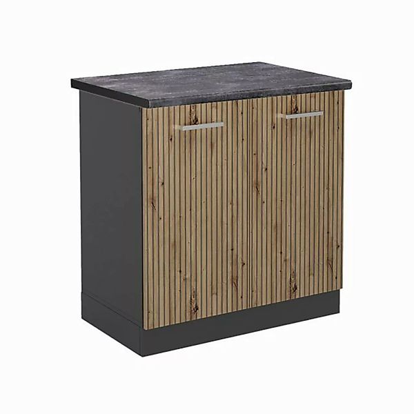 Vicco Spülenunterschrank R-Line, Artisan-Eiche/Anthrazit, 80 cm, AP Anthraz günstig online kaufen