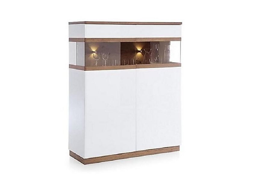 JVmoebel Vitrine Vitrine Glasvitrine Glasschrank Massivholzschrank Hochschr günstig online kaufen