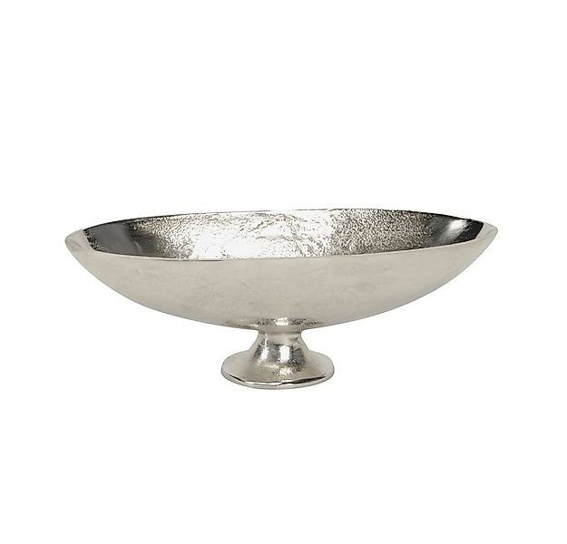 Posiwio Dekoschale Ovale Dekoschale OFFICE silber mit Standfuß aus Aluminiu günstig online kaufen