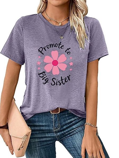 PYL Print-Shirt Damen bequemes Sommer Kurzarmbluse Locker Blumen Print-Shir günstig online kaufen