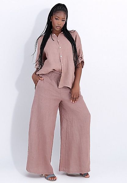 YC Fashion & Style Leinenhose mit hohem Smokbund – bequem & stylisch aus Le günstig online kaufen