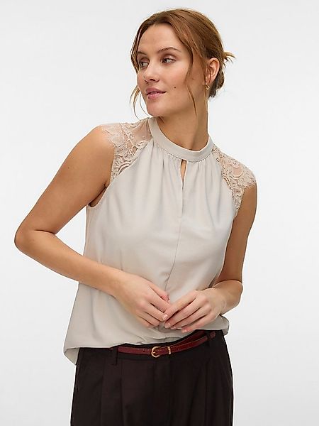Vero Moda Spitzentop VMMILLA SL LACE TEE Materialmix, regular fit günstig online kaufen