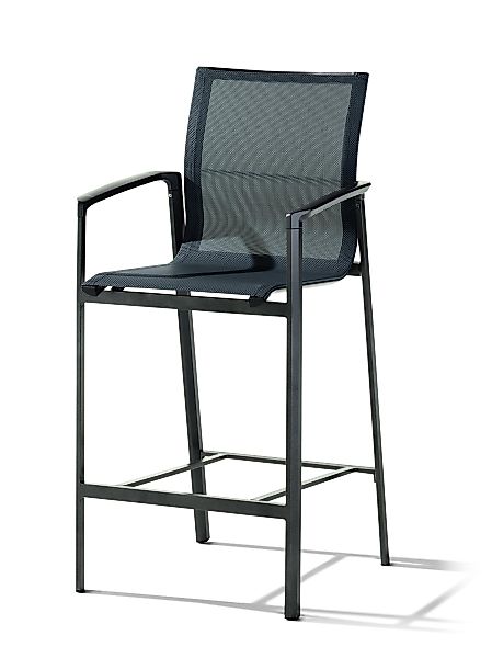 sieger Barhocker Bozen, in Silbergrau, Kunstfasergewebe günstig online kaufen