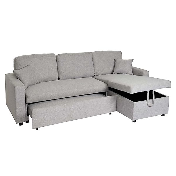 MCW Ecksofa mit Bettkasten L17 Grau günstig online kaufen
