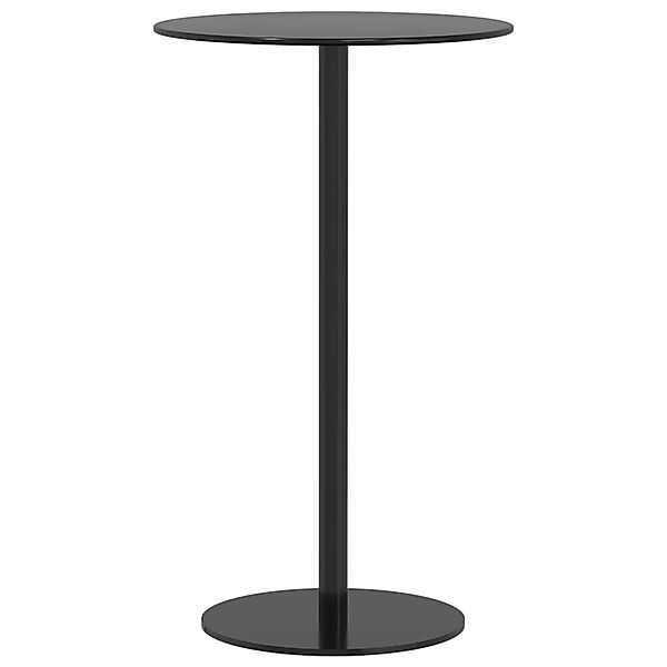 vidaXL Gartentisch Rund Schwarz Ø60x105 cm Stahl 4009309 günstig online kaufen